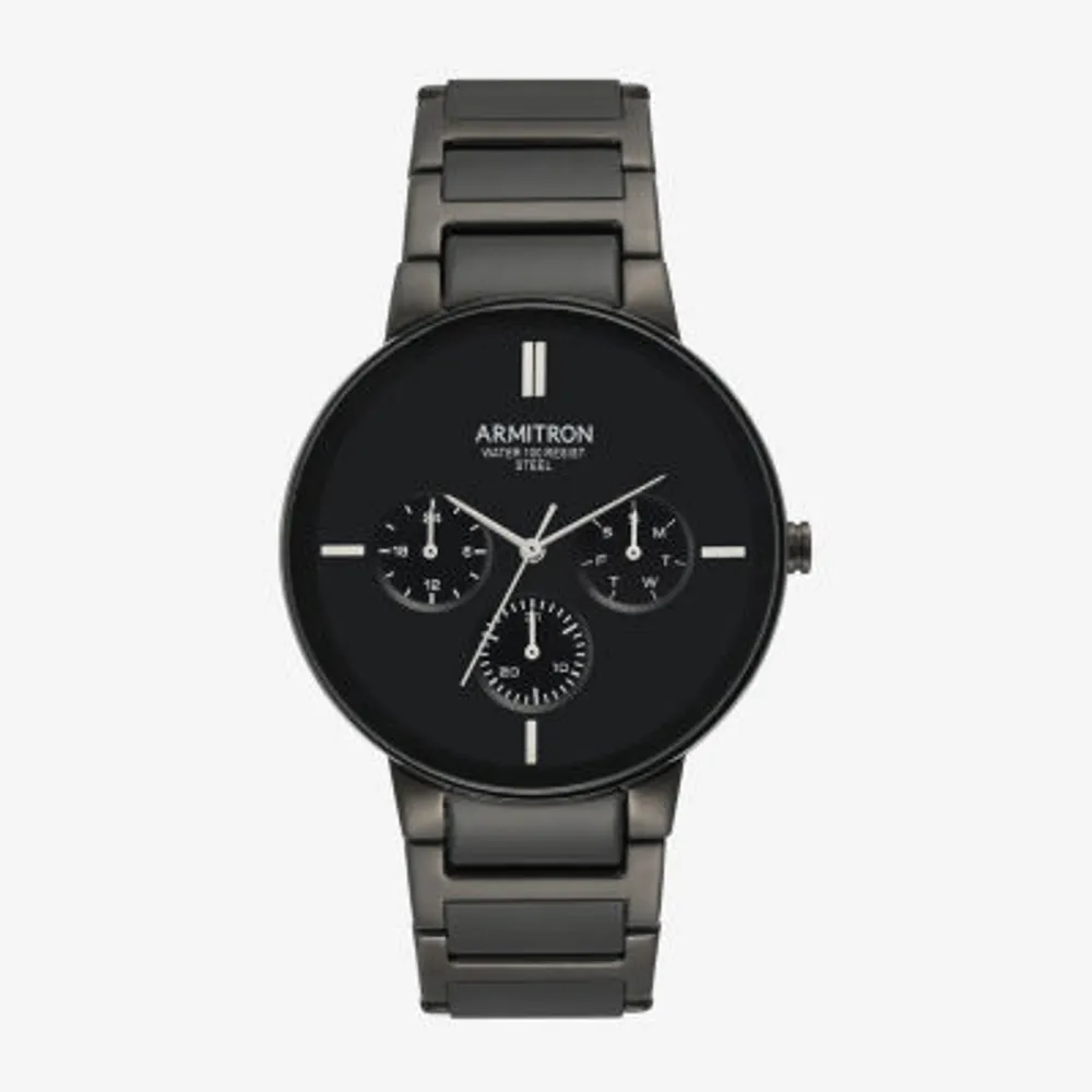 Armitron black stainless steel sales watch