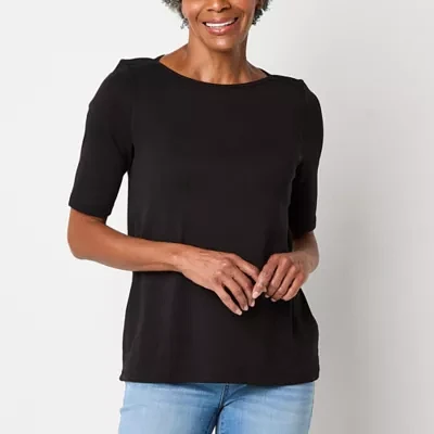 売れ筋商品|||セセ カットソー トップス レディース Women's Scoop-Neck Elbow-Sleeve Top Classic Navy cn19163498.jpg