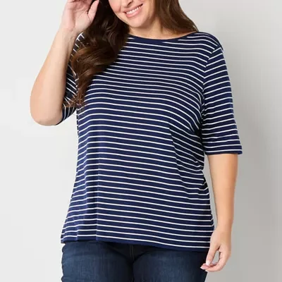 売れ筋商品|||セセ カットソー トップス レディース Women's Scoop-Neck Elbow-Sleeve Top Classic Navy 73523_alt_01.jpg