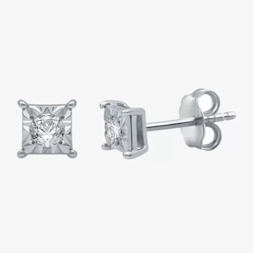 Jcpenney princess deals cut diamond earrings