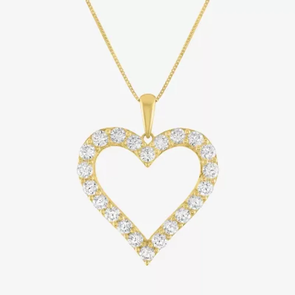 Jcpenney gold heart on sale necklace