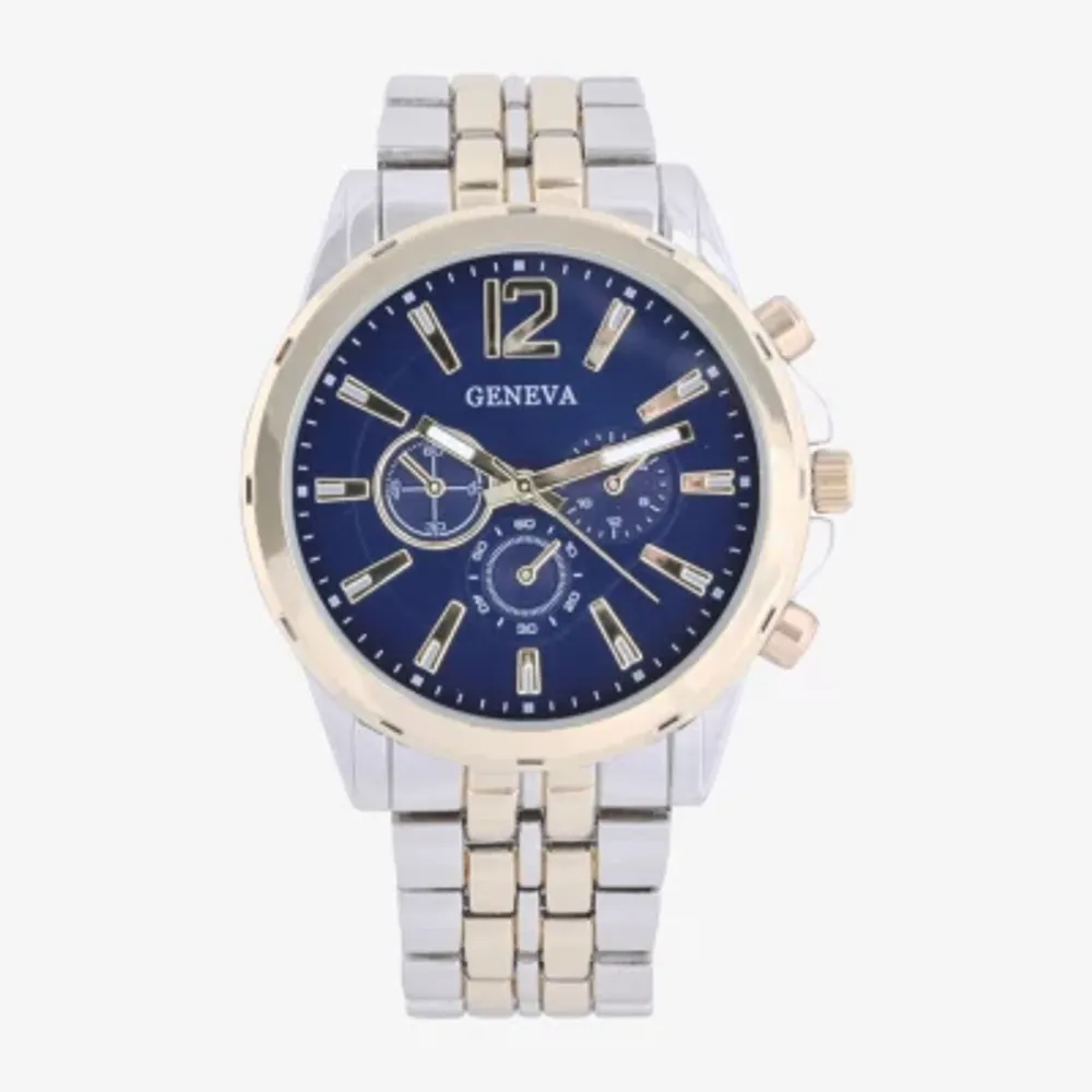 Geneva mens best sale watch stainless steel