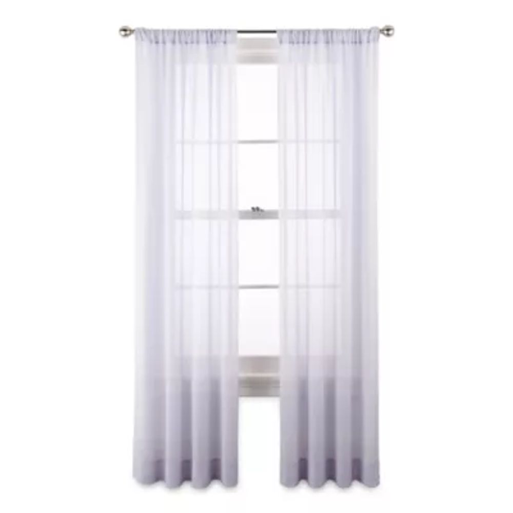 home expressions lisette sheer grommet-top single curtain panel