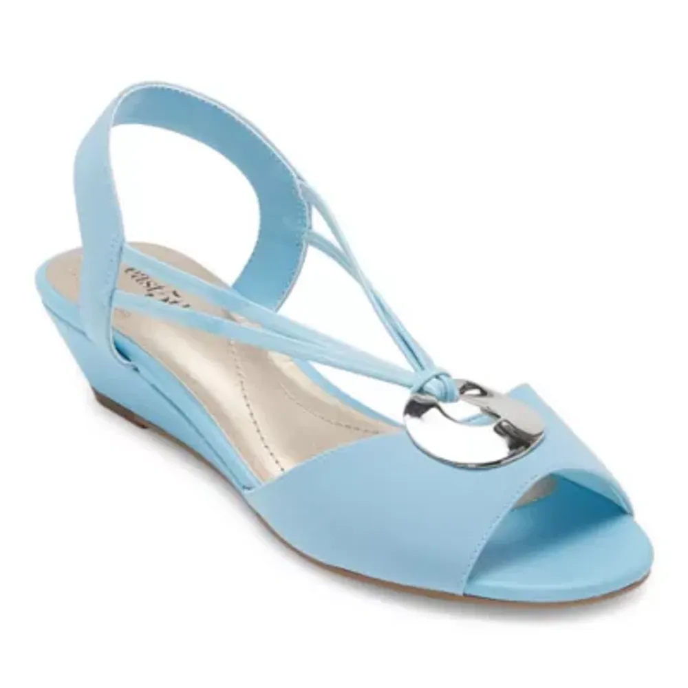 Jcpenney silver wedge on sale shoes