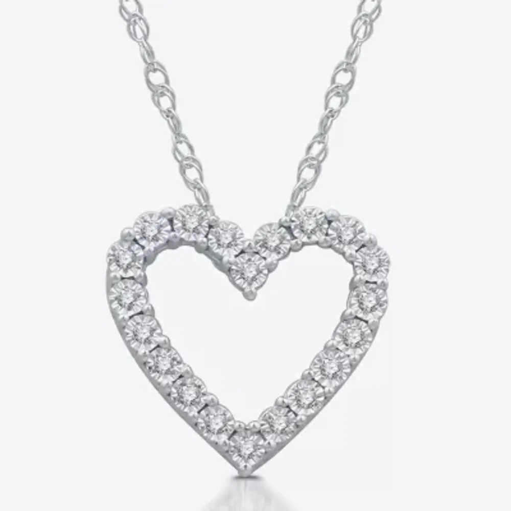 Genuine diamond store sterling silver