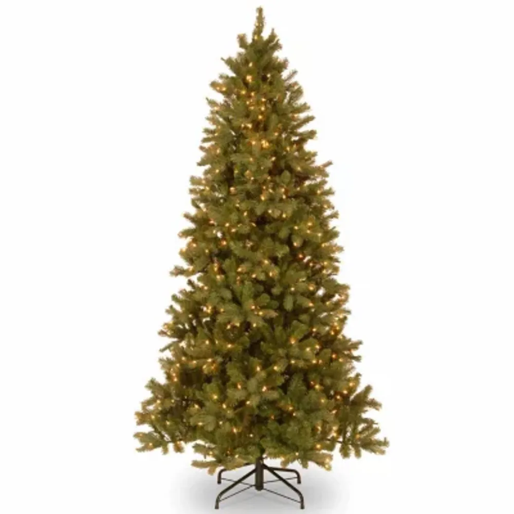 National Tree Co. Downswept Douglas Fir Slim Hinged 7 1/2 Foot Pre-Lit ...