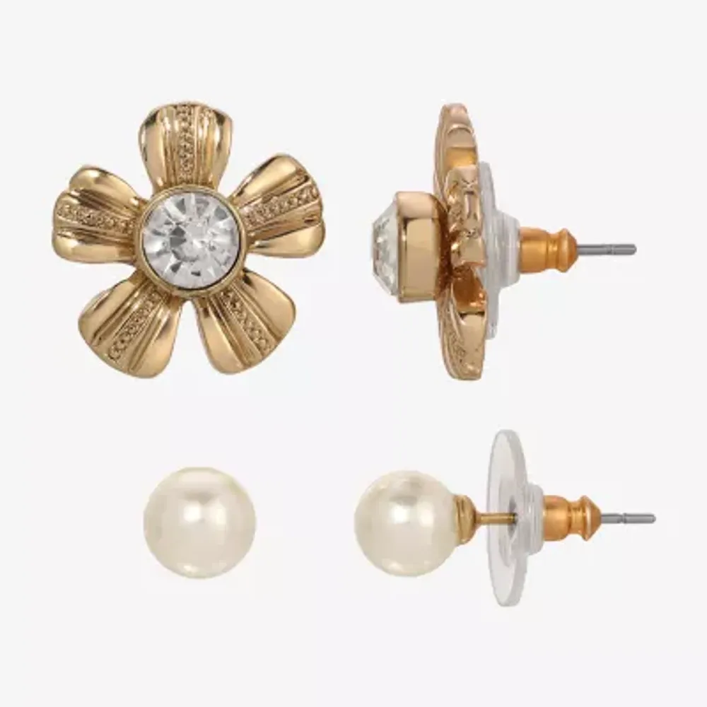 Jcpenney pearl hot sale stud earrings