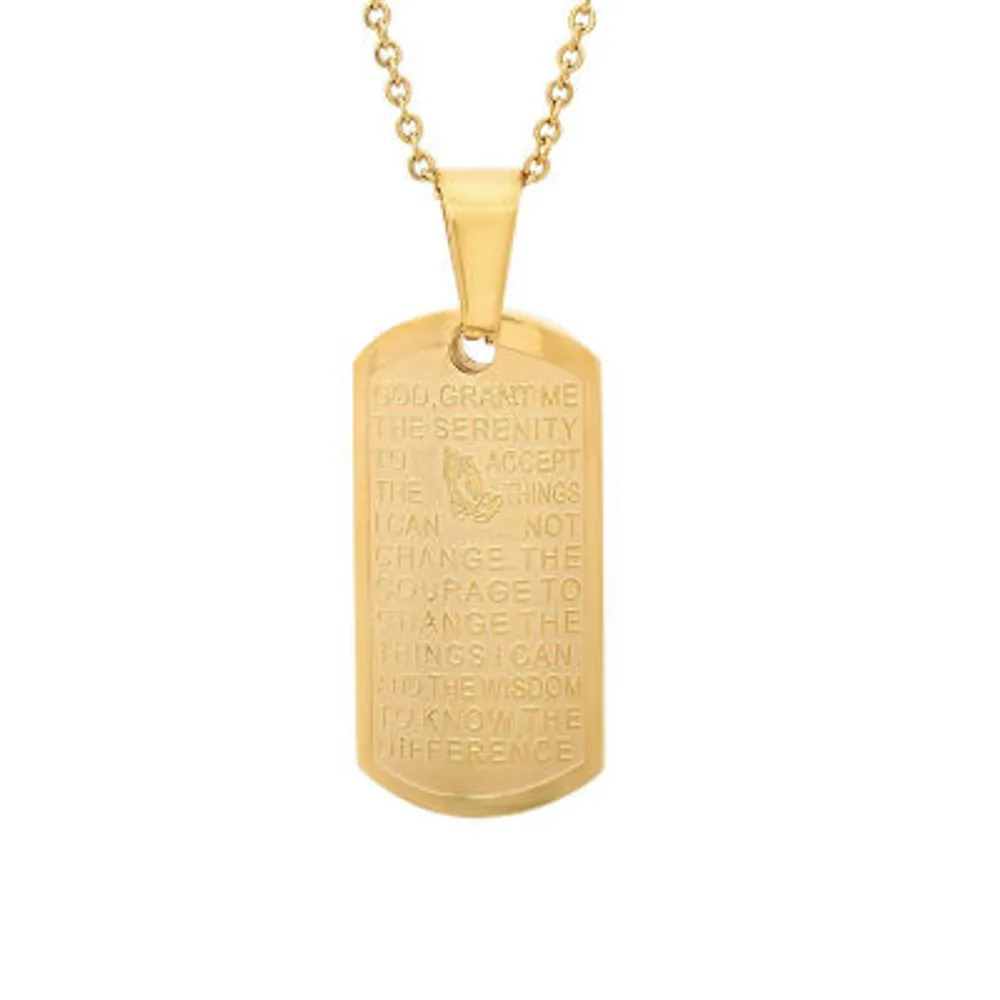 Serenity prayer clearance dog tag necklace