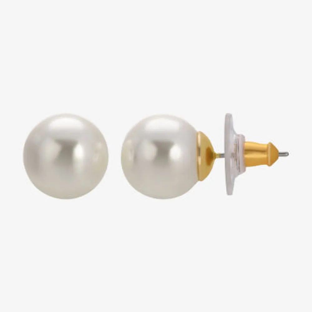 Jcpenney pearl 2025 stud earrings