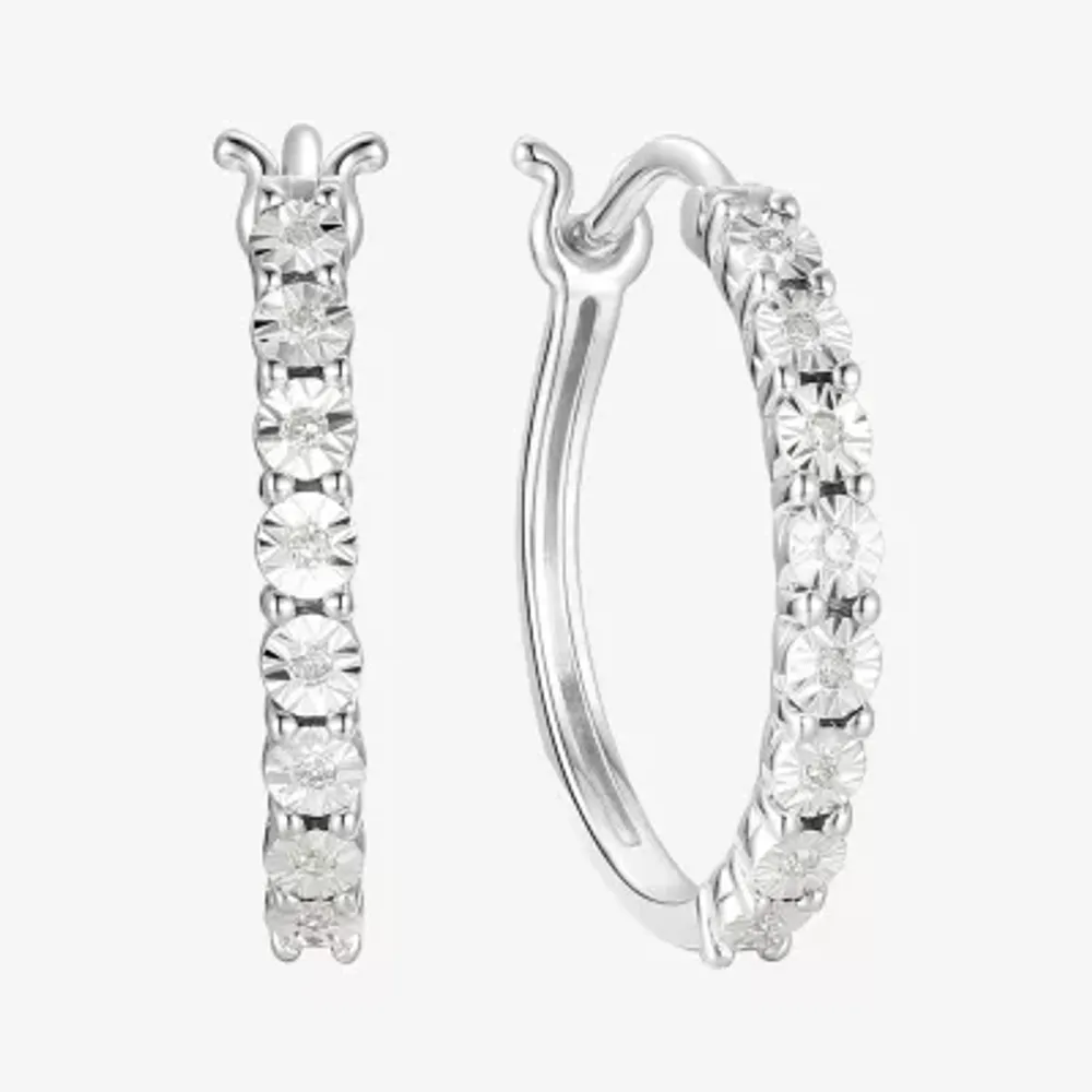 Jcpenney diamond deals hoop earrings