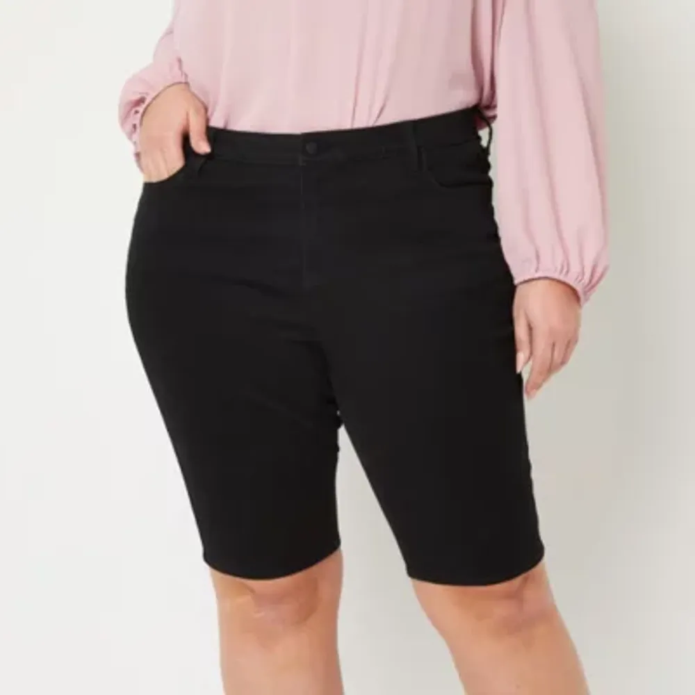 Jcp plus size on sale shorts