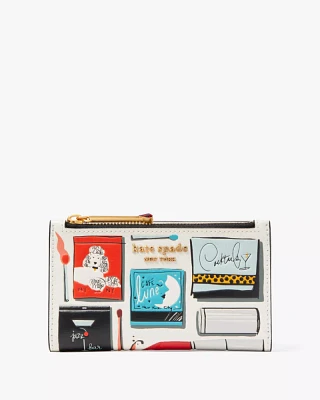 小物 morgan&oates Kate Spade Morgan Daisy Dot Small Slim Bifold Wallet – ShopCGX