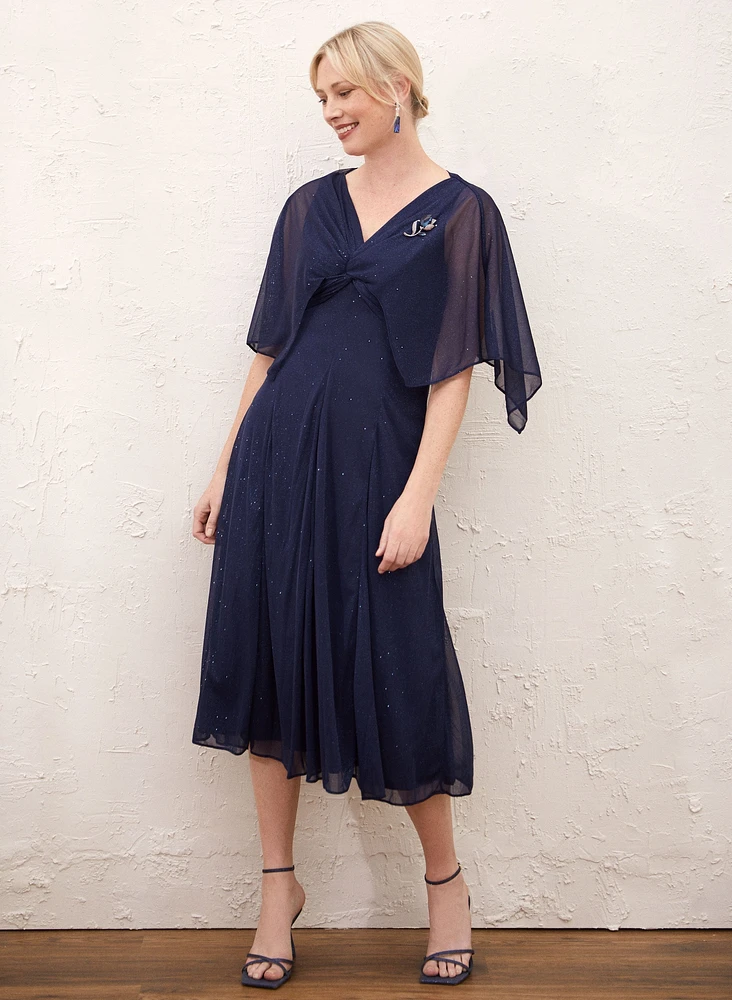 Tiered capelet dress cheap