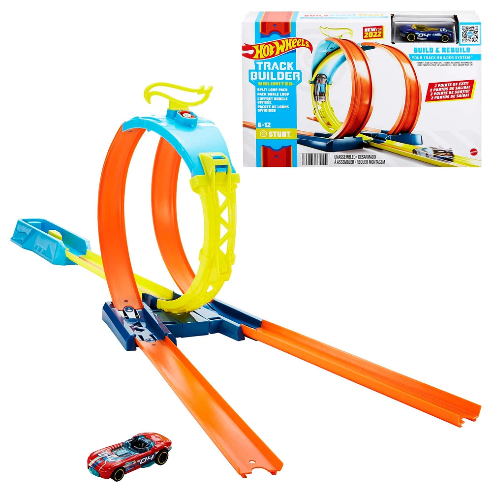 Hot wheels track builder loop online