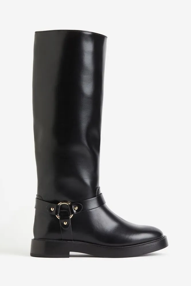 H&M Kneehigh Biker Boots Hawthorn Mall