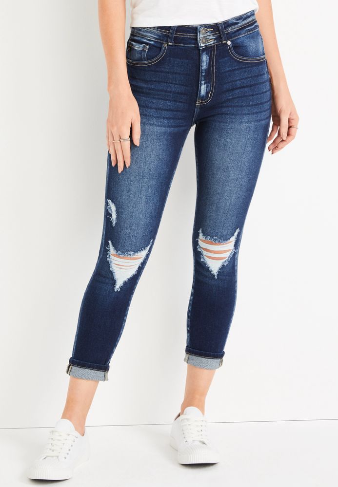 Maurices KanCan™ High Rise Ripped Cropped Jean | Green Tree Mall