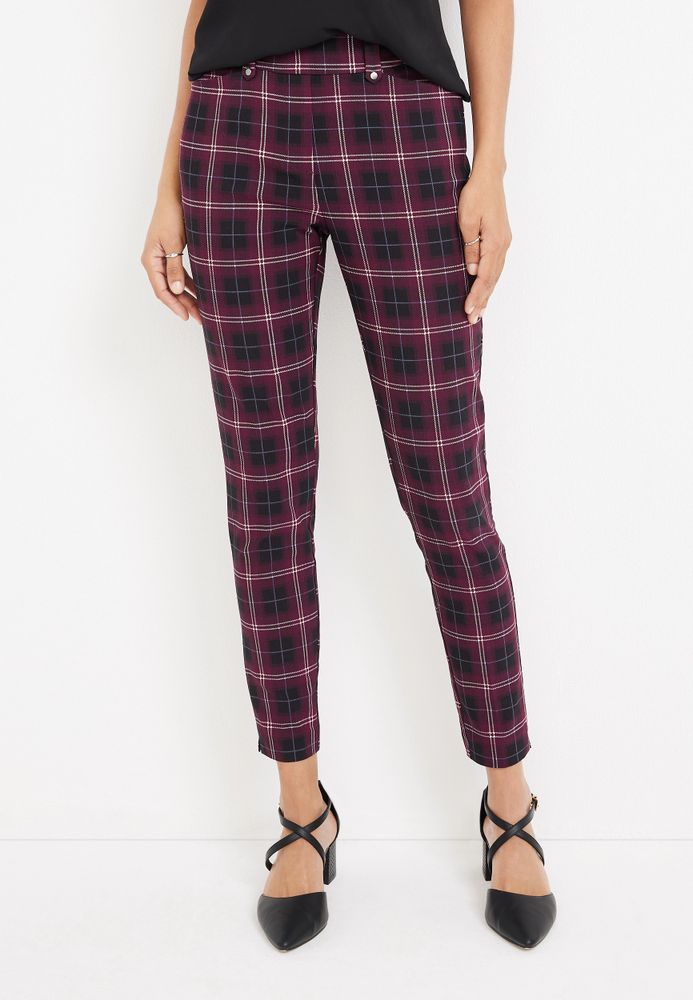 Maurices Plaid Bengaline Skinny Ankle Dress Pant | Mall of America®