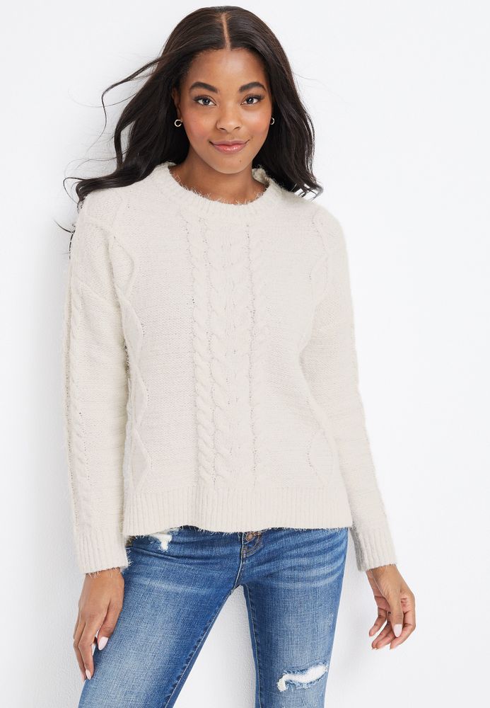 Maurices Metallic Cable Knit Sweater Mall of America®