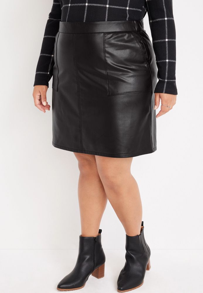 Maurices Plus Faux Leather High Rise Skirt Mall of America®