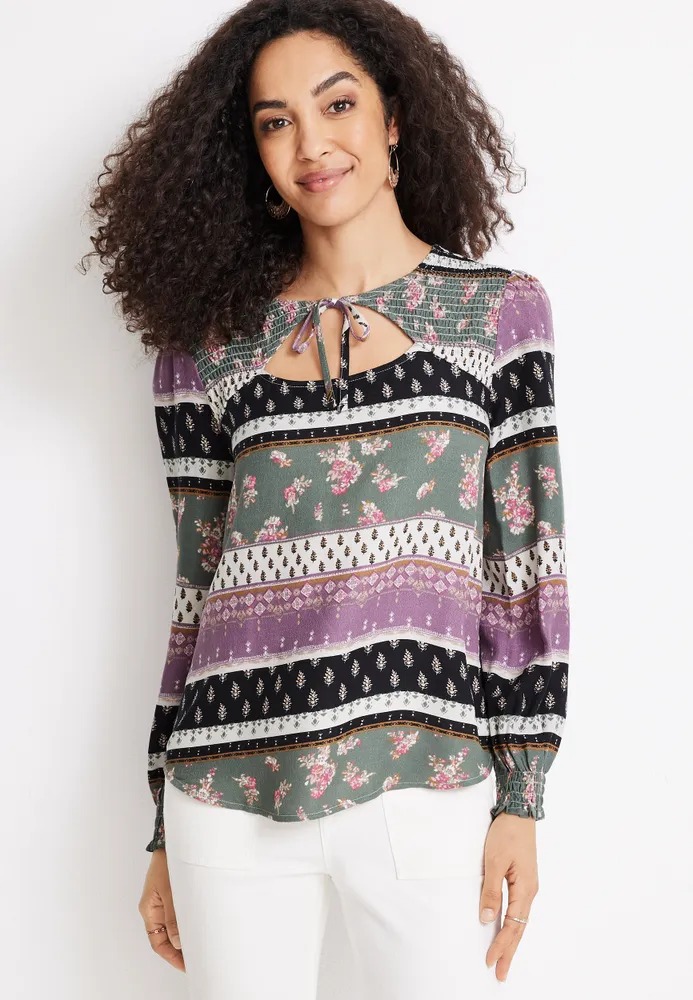 Maurices Patchwork Peasant Blouse | Hamilton Place