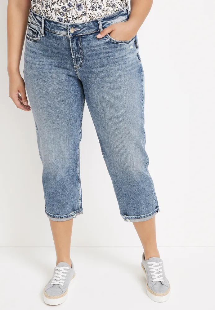 Maurices Plus Silver Jeans Co® Elyse Curvy Mid Rise Capri Mall Of America® 3400