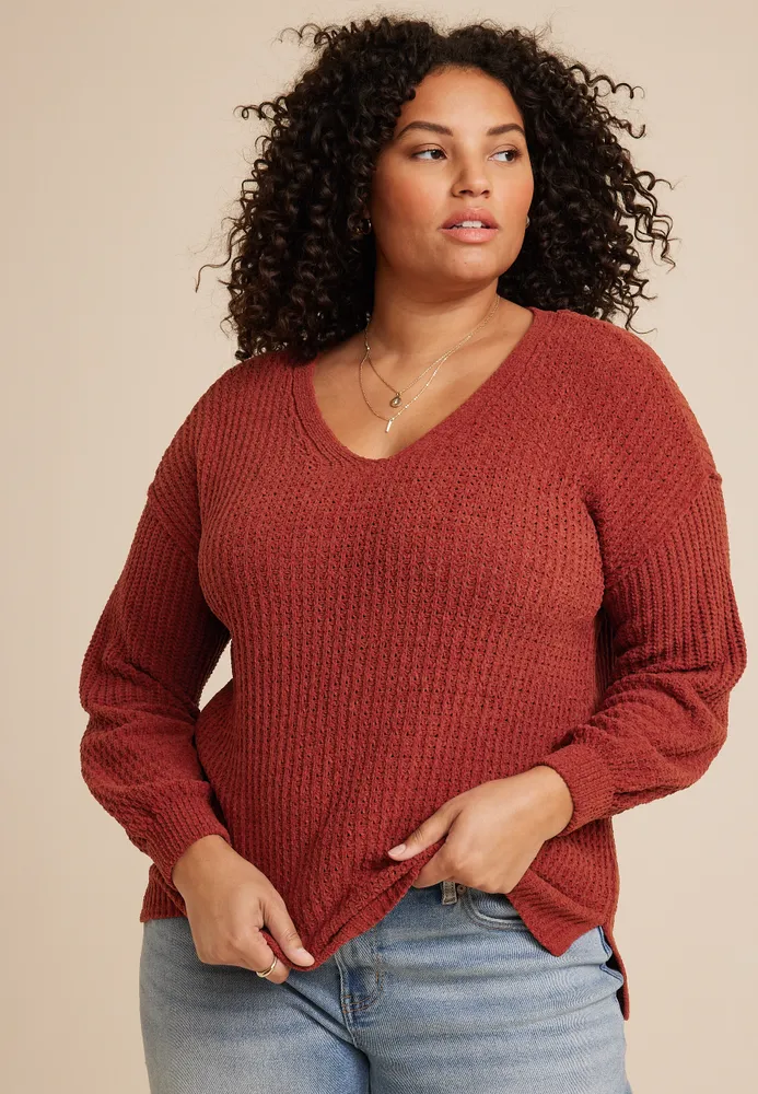 Plus size 2024 chenille sweater