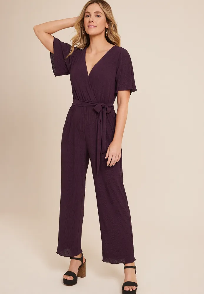 Maurices Surplice Flutter Sleeve Jumpsuit | Mall of America®