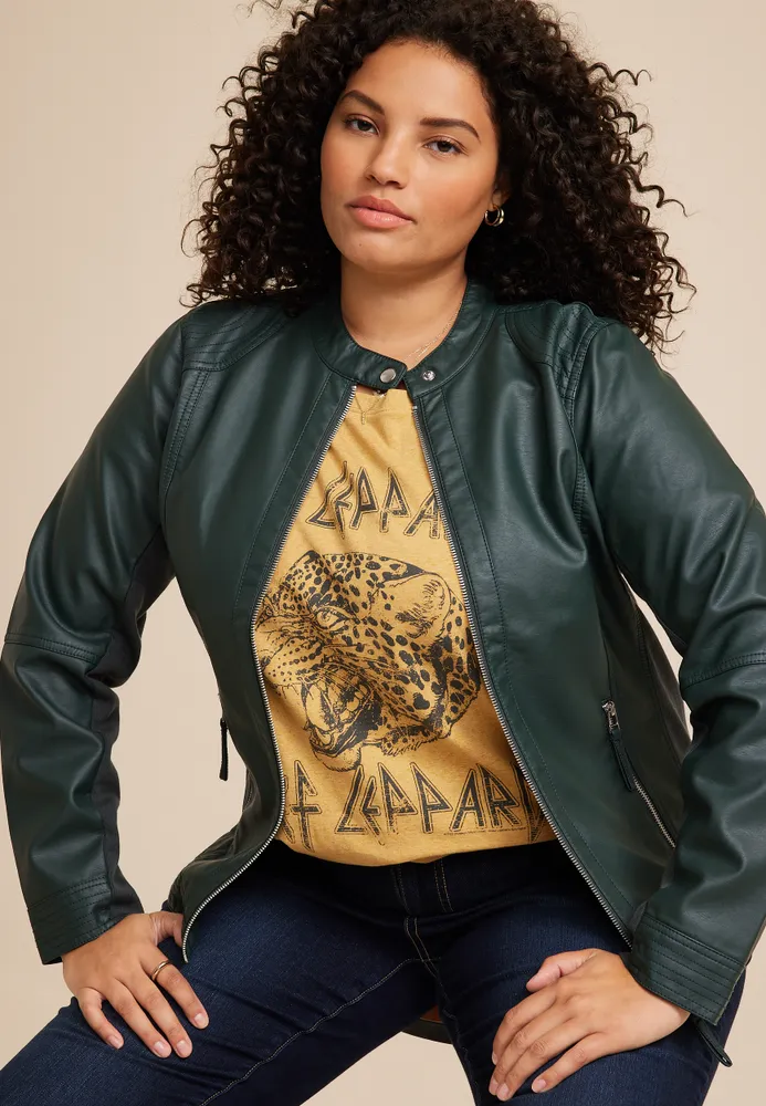 Maurices faux hot sale leather jacket