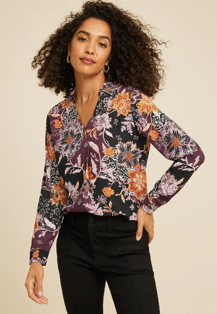 Maurices Atwood Floral Pleated Blouse | Mall of America®