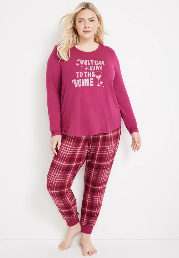 Wine themed pajama discount sets