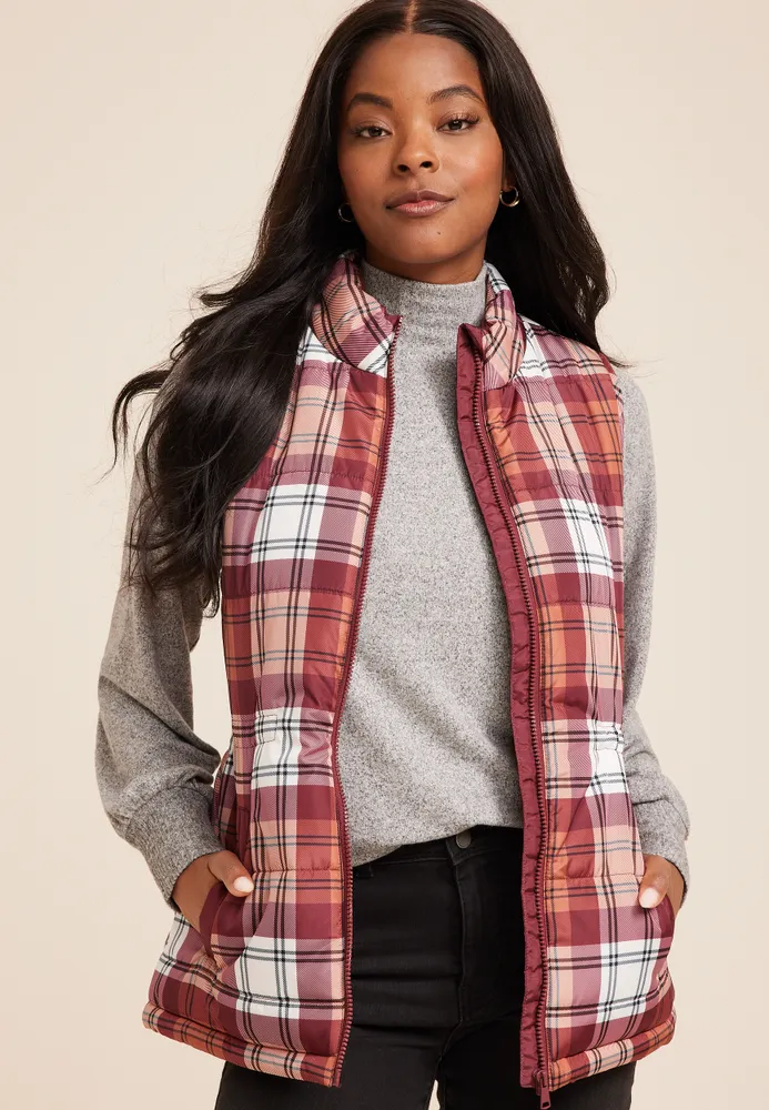 Independent Halstead Black Plaid Vest-L