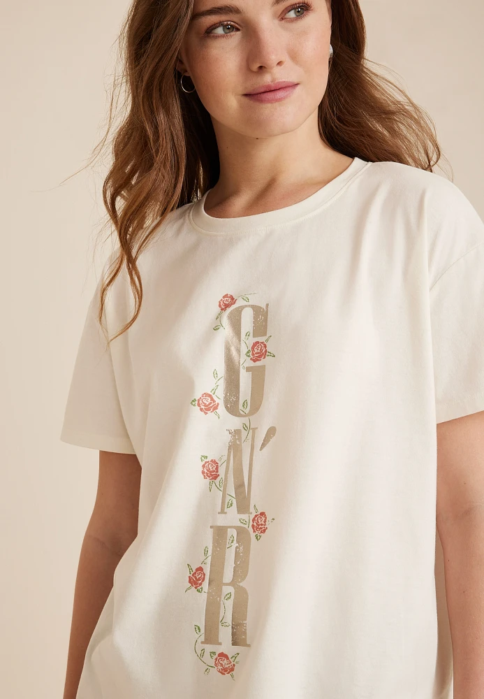 Maurices Guns And Roses Oversized Fit Graphic Tee | Hamilton Place