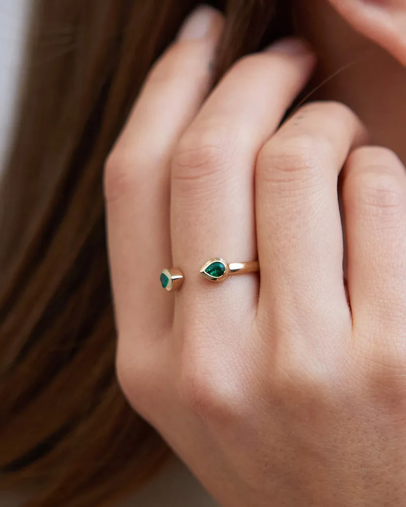 Solid Gold Heirloom Adjustable Emerald Ring King s Cross