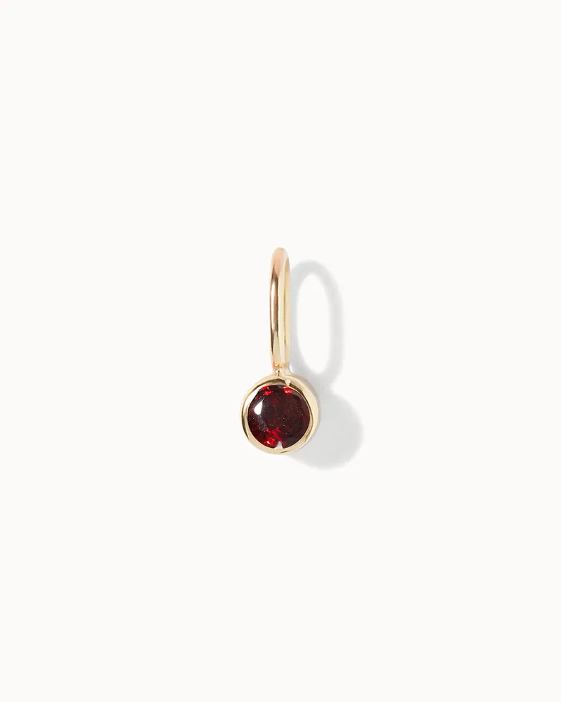 Solid Gold January Birthstone Charm King's Cross