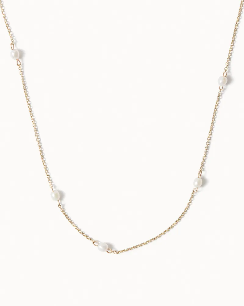 Solid Gold Pearl Choker Necklace | King's Cross