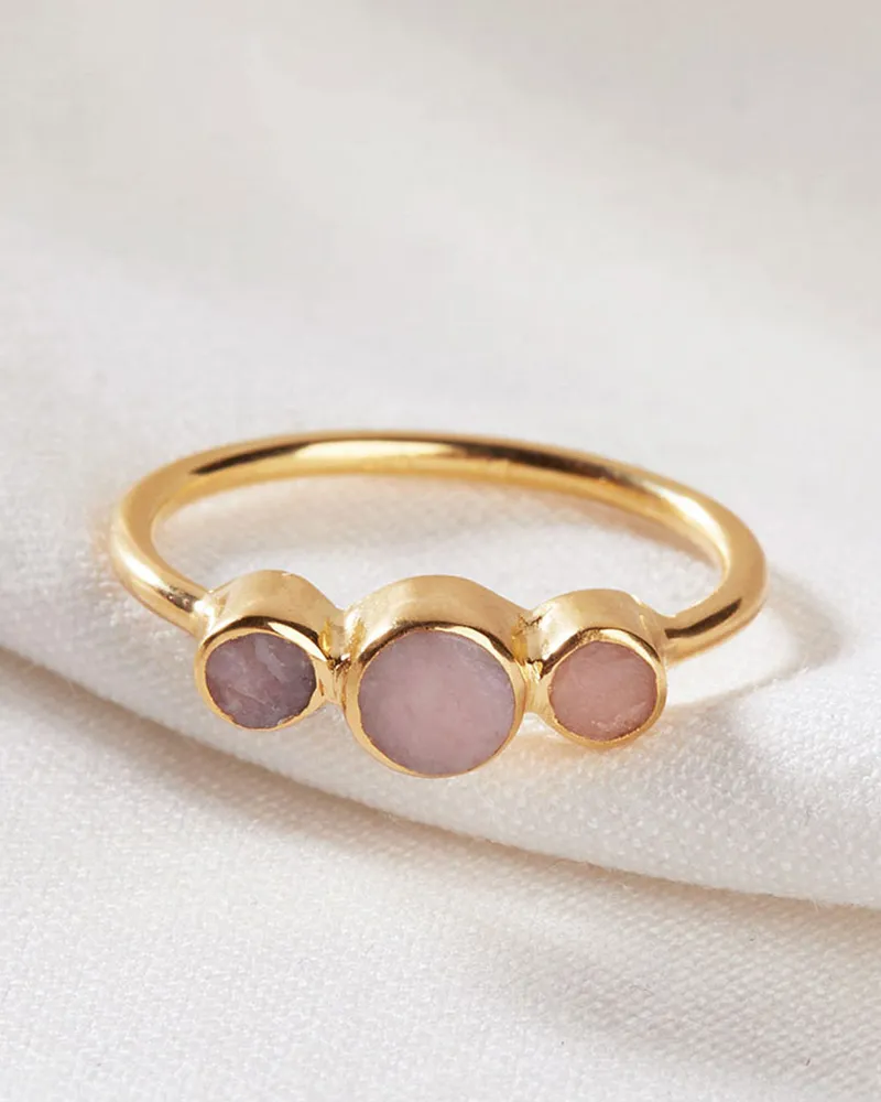 Pink deals opal rings