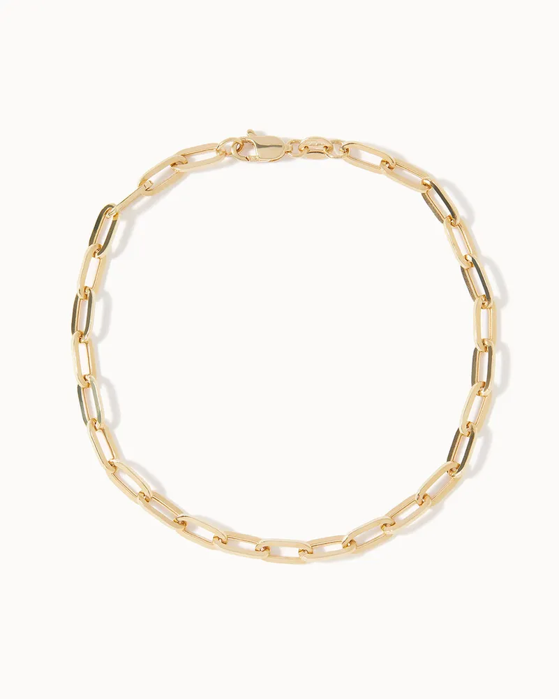 Solid gold link on sale bracelet