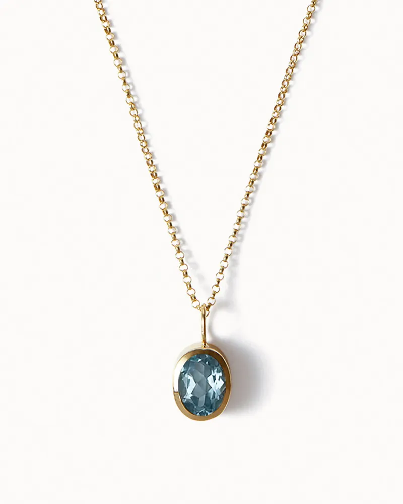 Sky blue deals topaz necklace