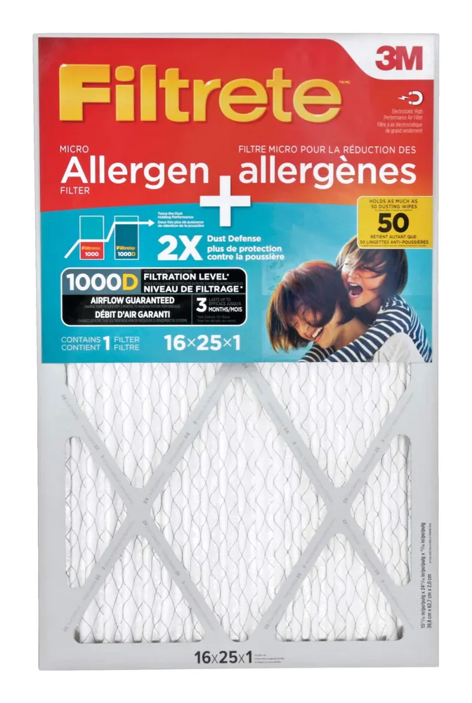 3M Filtrete Dual Action Micro Allergen Plus 2X Dust Defense Air