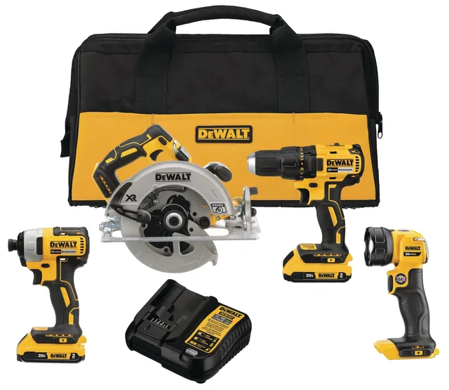 DEWALT DCK240C2 20V MAX Cordless Drill/Driver, Impact Driver