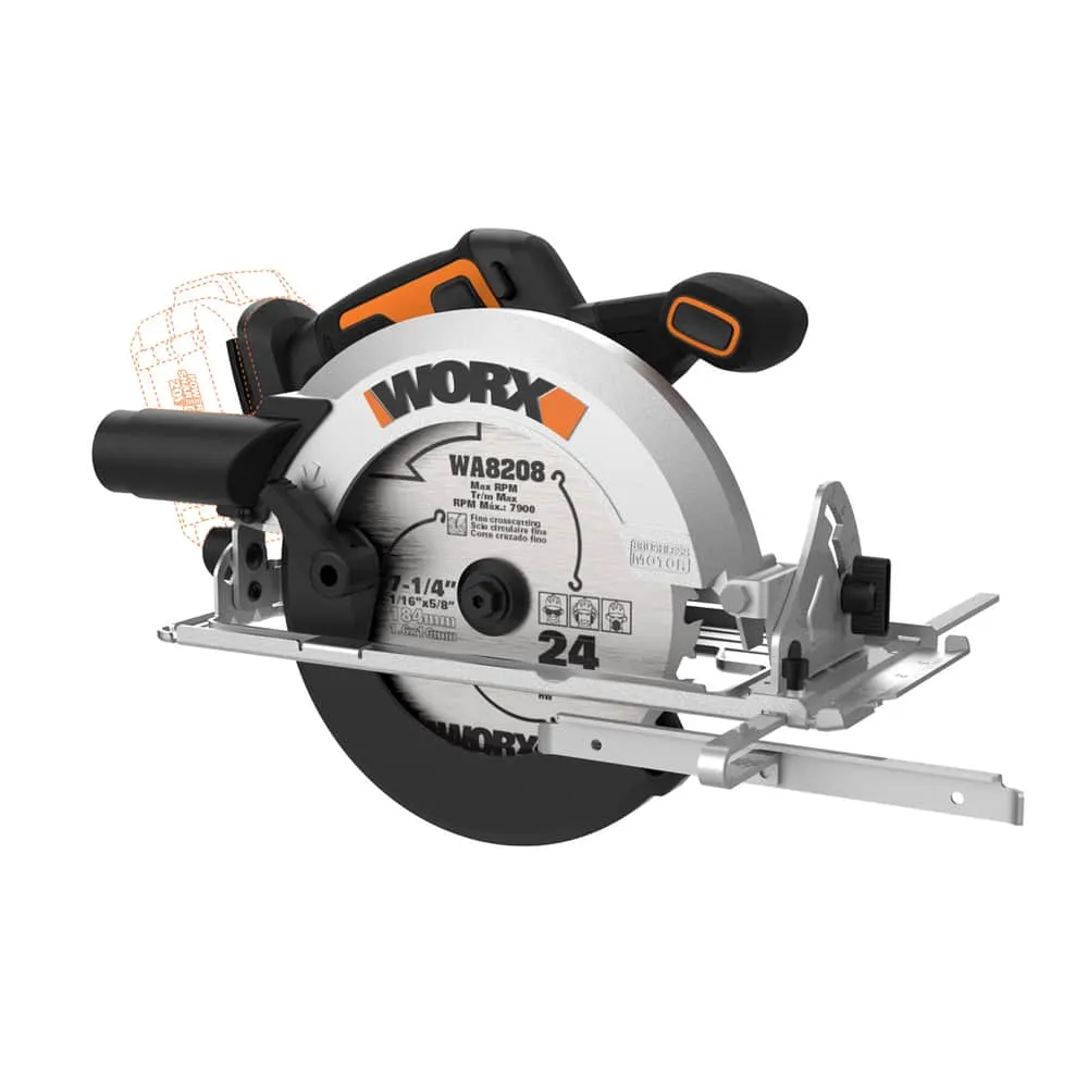 WORX NITRO 20V Brushless Circular Saw 7 1 4 in Tool Only