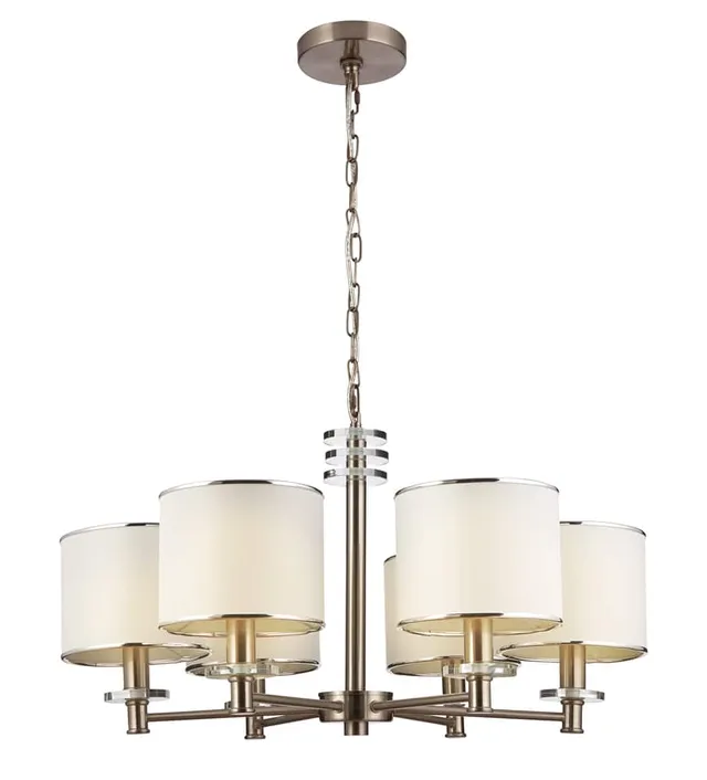 CANVAS Byron Chandelier Satin Nickel Village Green Shopping Centre
