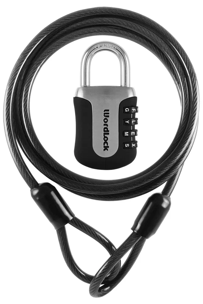 WordLock Bike Cable with Combo Sport Lock 5 ft Hillside