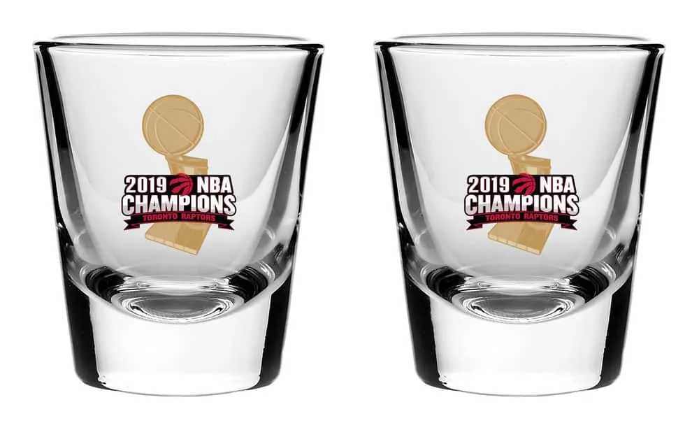 NBA Toronto Raptors 2019 NBA Finals Champions Shot Glass Set, 2-pk