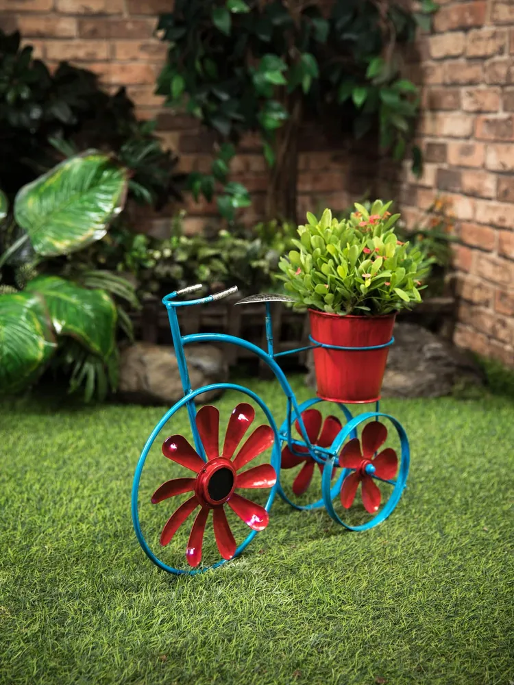For Living Tricycle Planter with Light 14.96 in Hillside