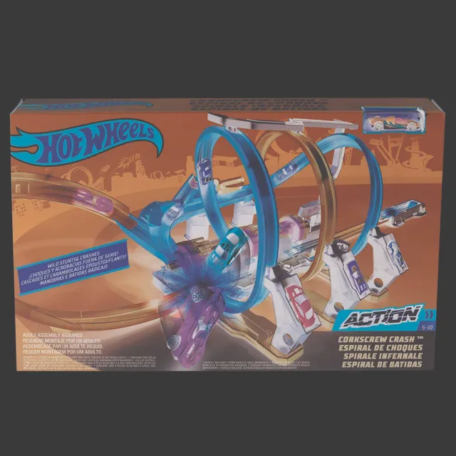 Pista Hot Wheels Espiral De Batidas Corkscrew Mattel pista