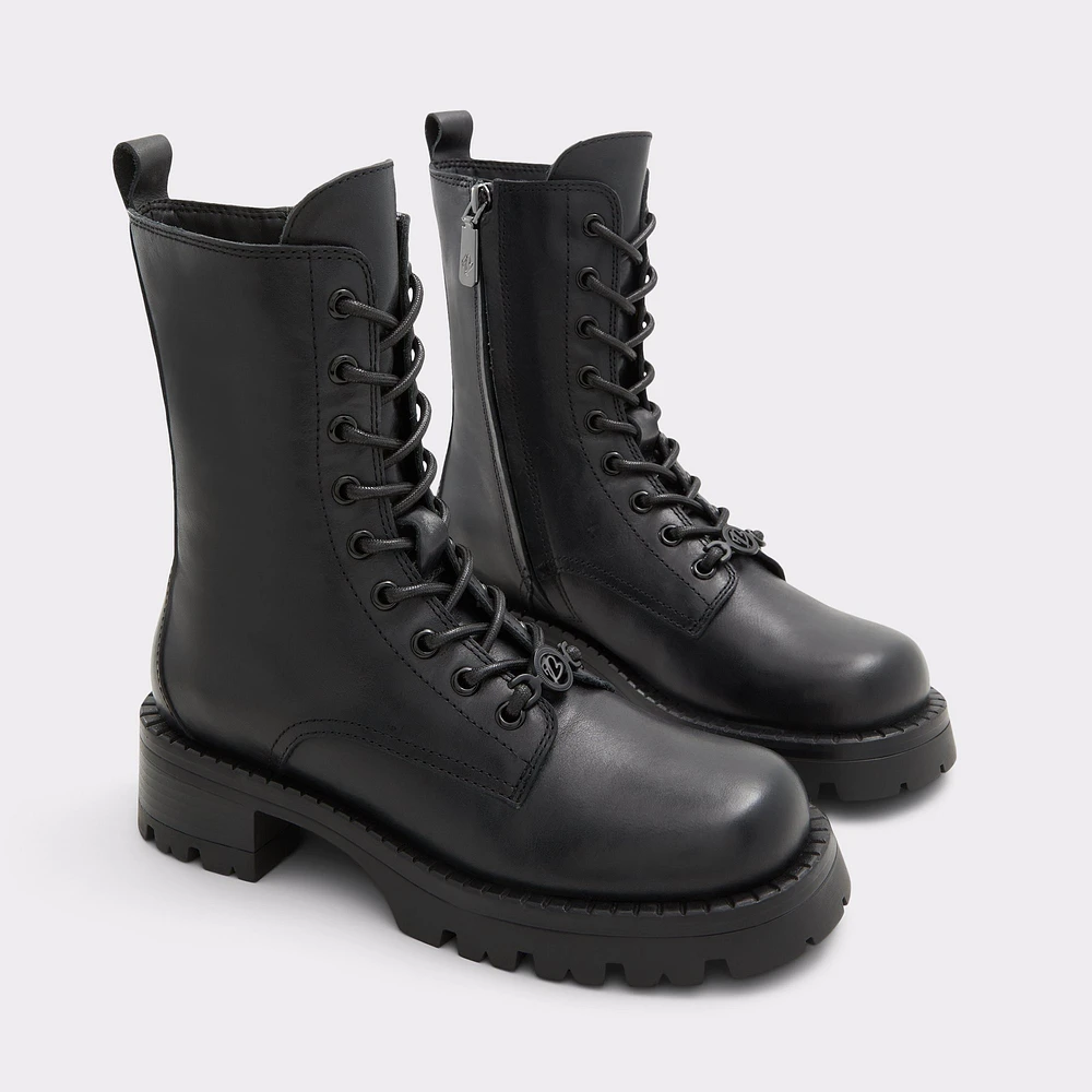 Aldo black combat boots sale