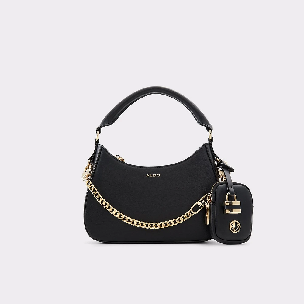 [ALDO] クロスボディバッグ パイソン オールブラック HUDSON エンパイア シグネチャーロゴ クロスボディ