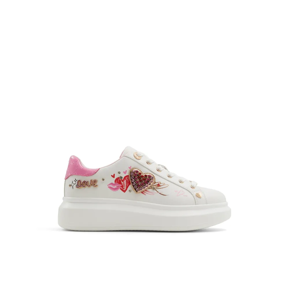 Sneakers with hearts and eyes top