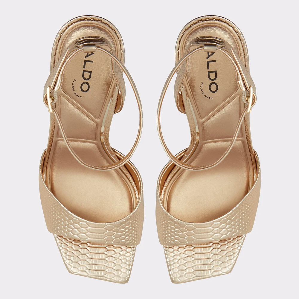 Aldo gold flip flops top